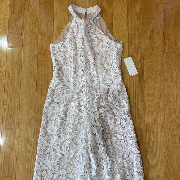 julia jordan Pants - White Lace Jumpsuit